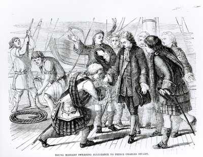 Giovane Moidart che Giura Fedeltà al Principe Carlo Edoardo Stuart (1720-88) da English School
